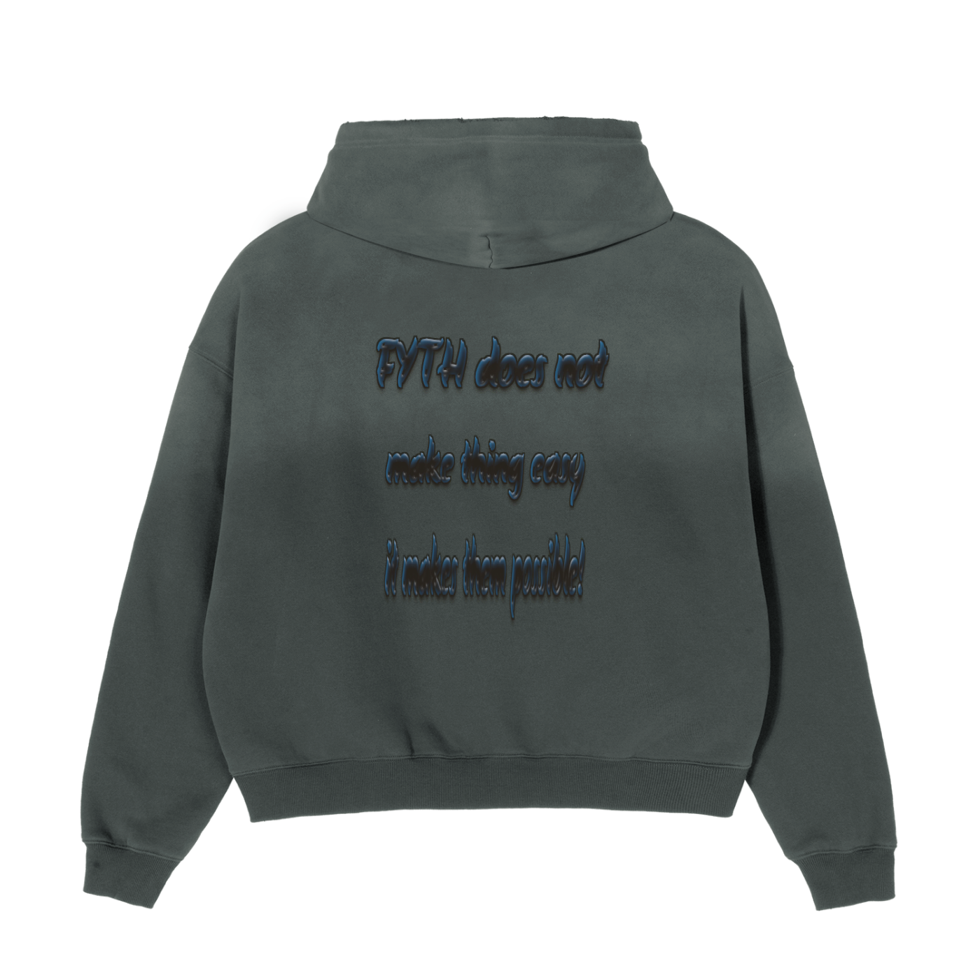 FYTH Frayed Sunfade Boxy Hoodie