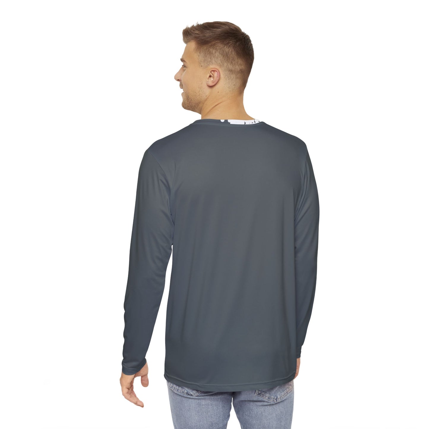 Gray Men's Long Sleeve Shirt (FYTH)