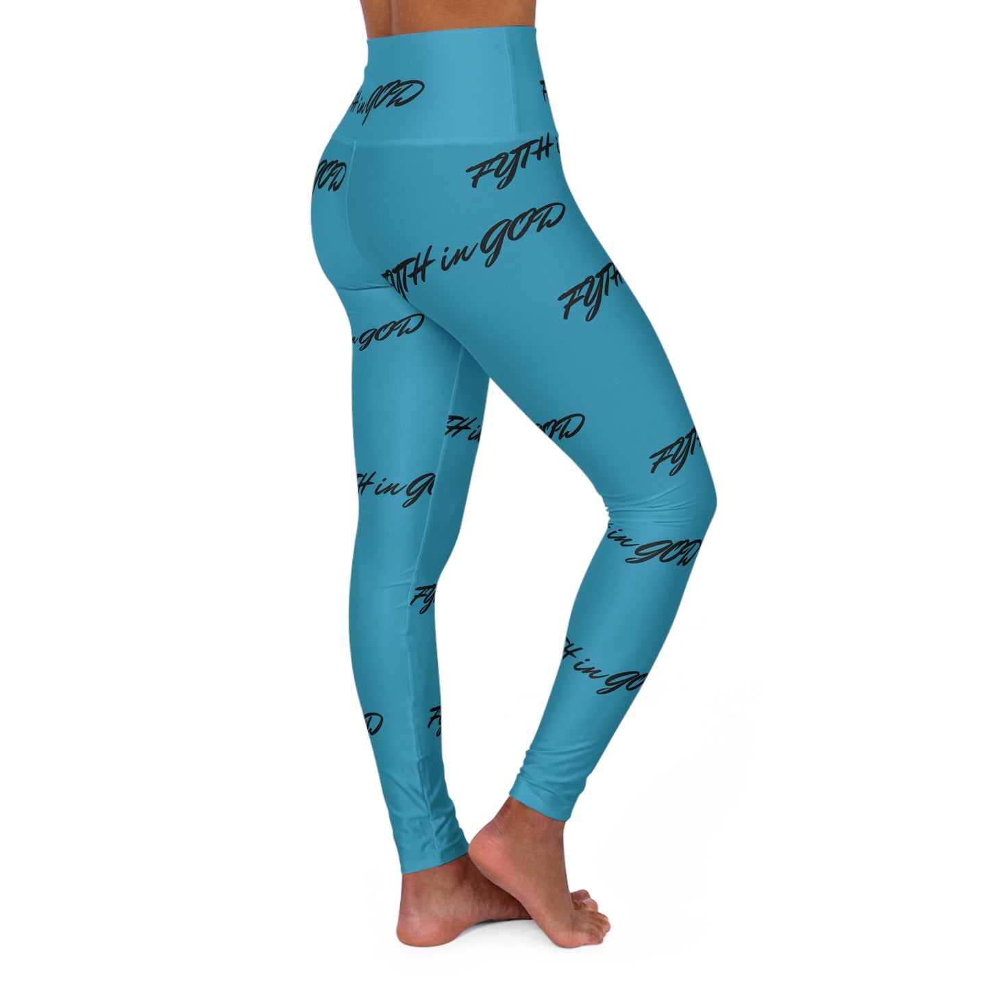 Blue High Waisted Yoga Leggings (FYTH)