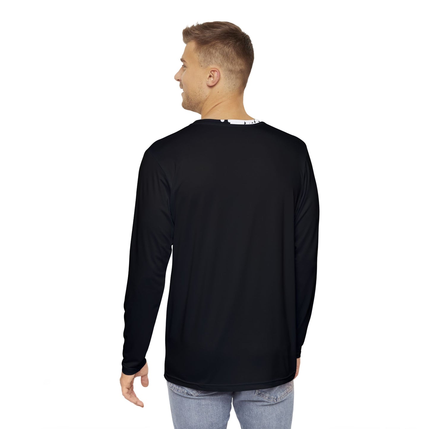 Black Men's Long Sleeve Shirt (FYTH)