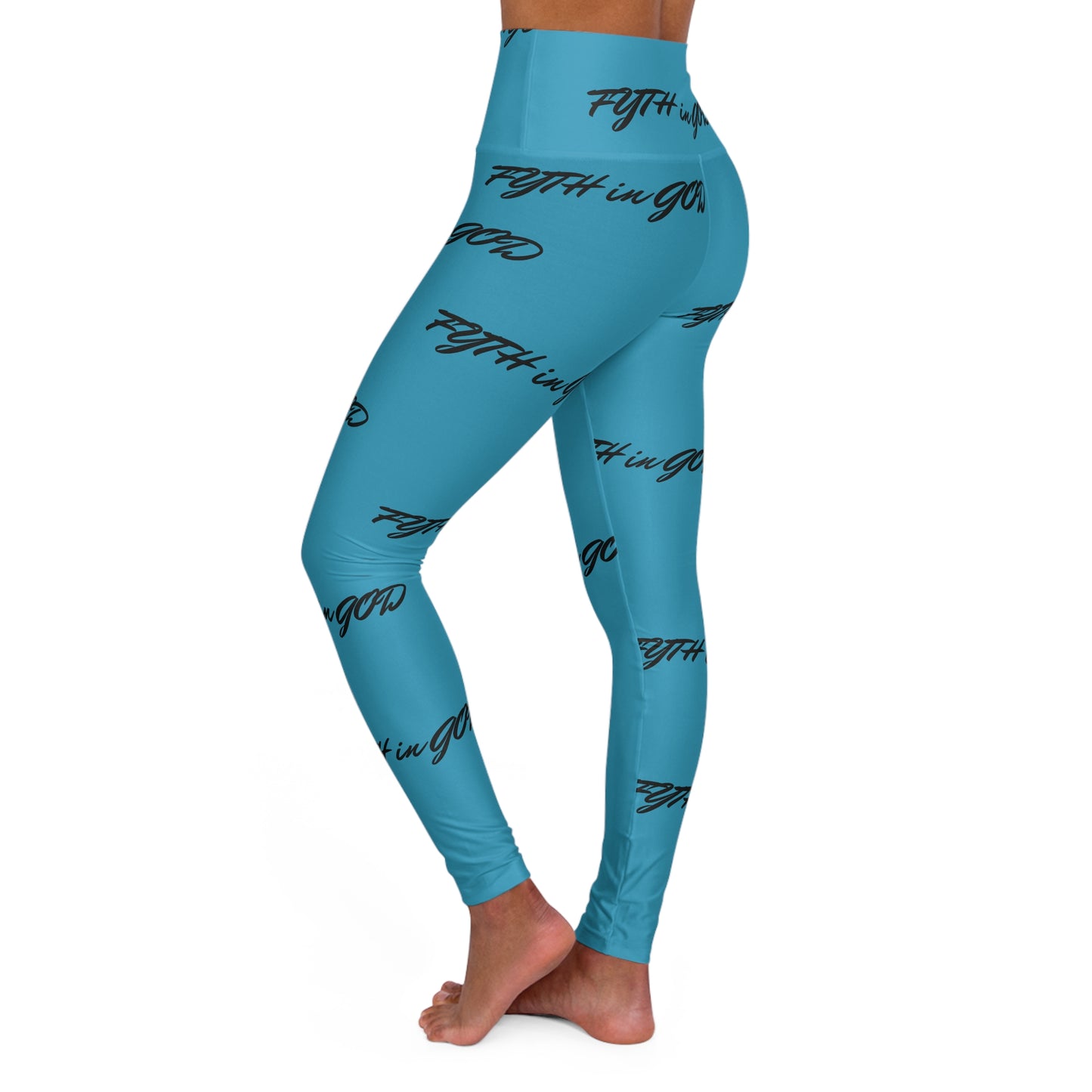 Blue High Waisted Yoga Leggings (FYTH)