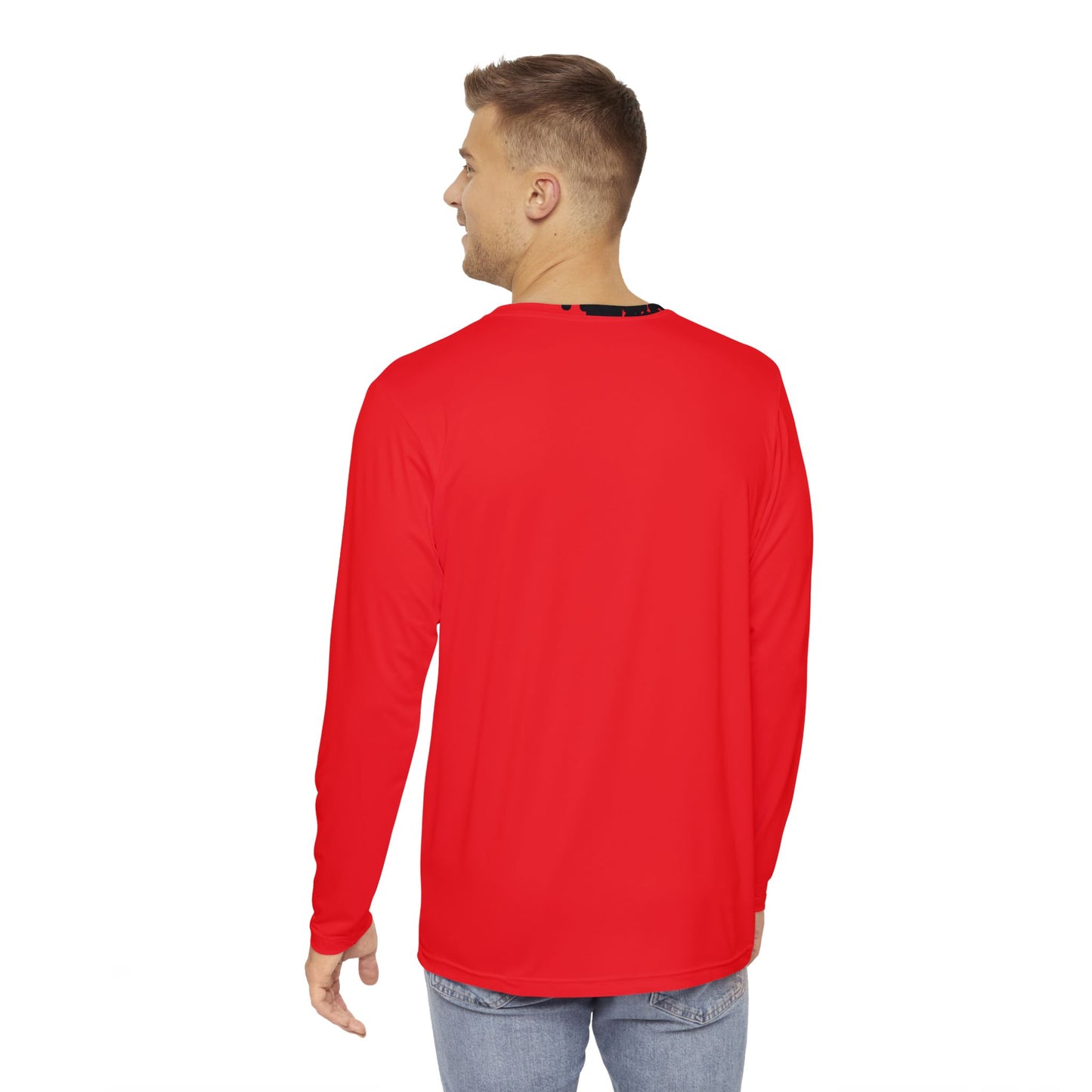 Red Men's Long Sleeve Shirt (FYTH)