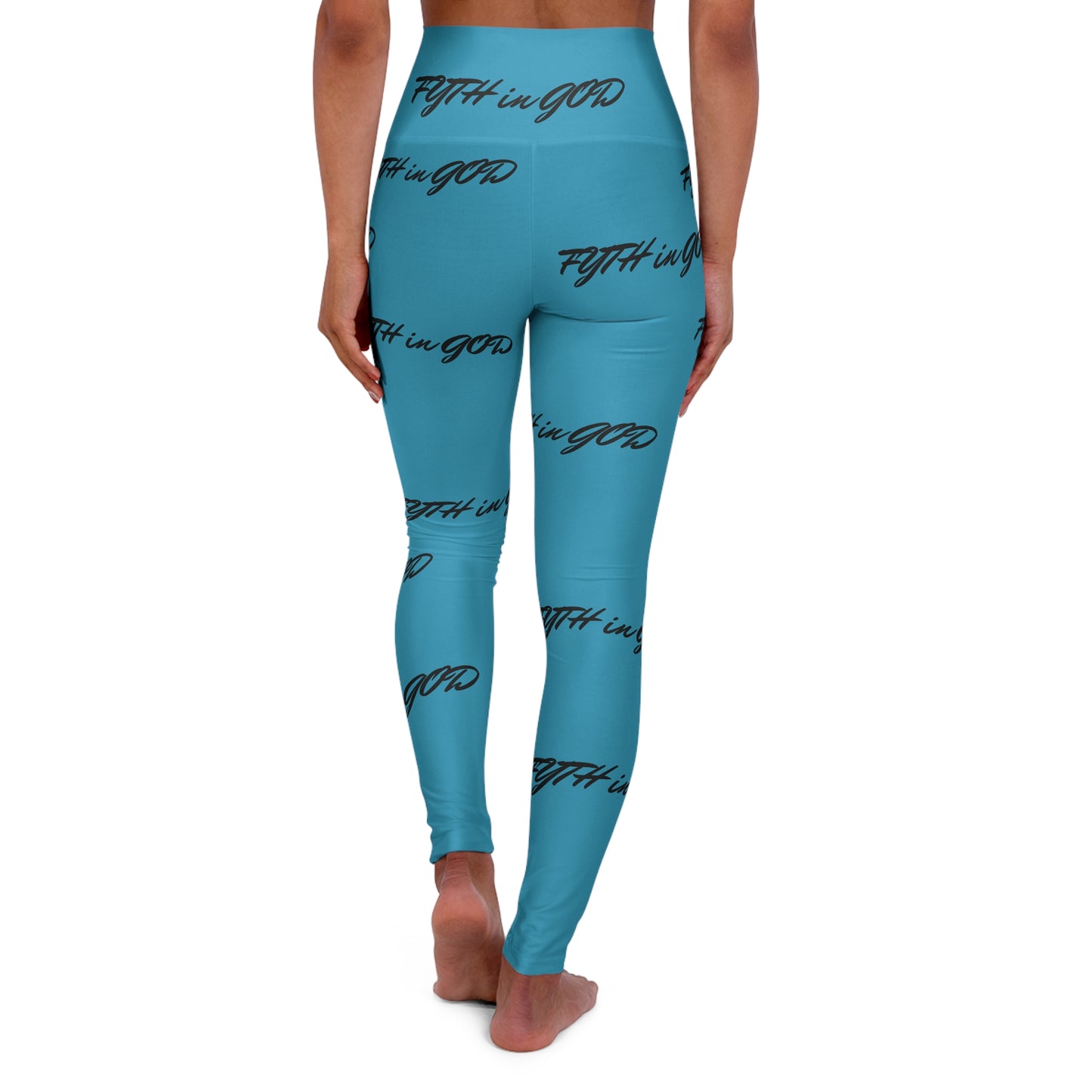 Blue High Waisted Yoga Leggings (FYTH)