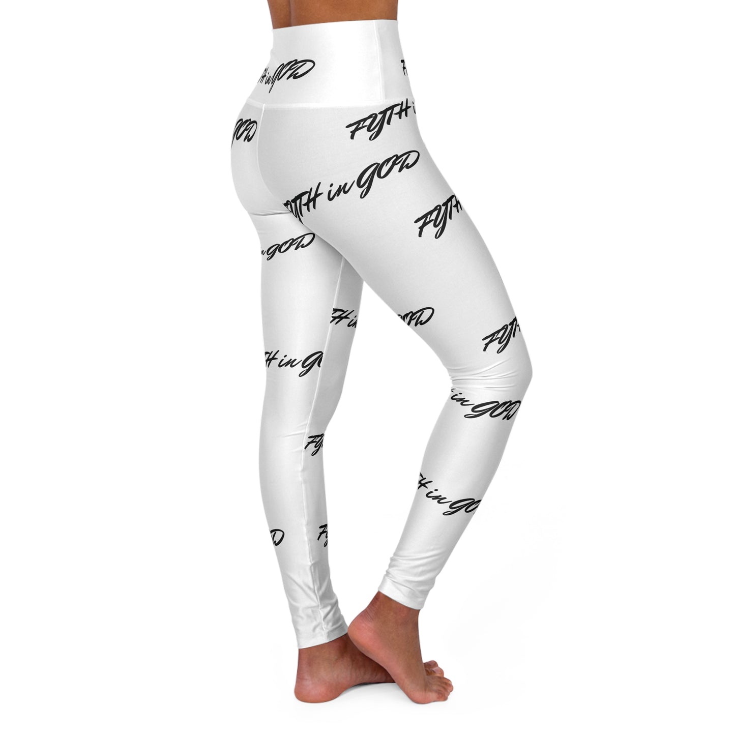 White High Waisted Yoga Leggings (FYTH)