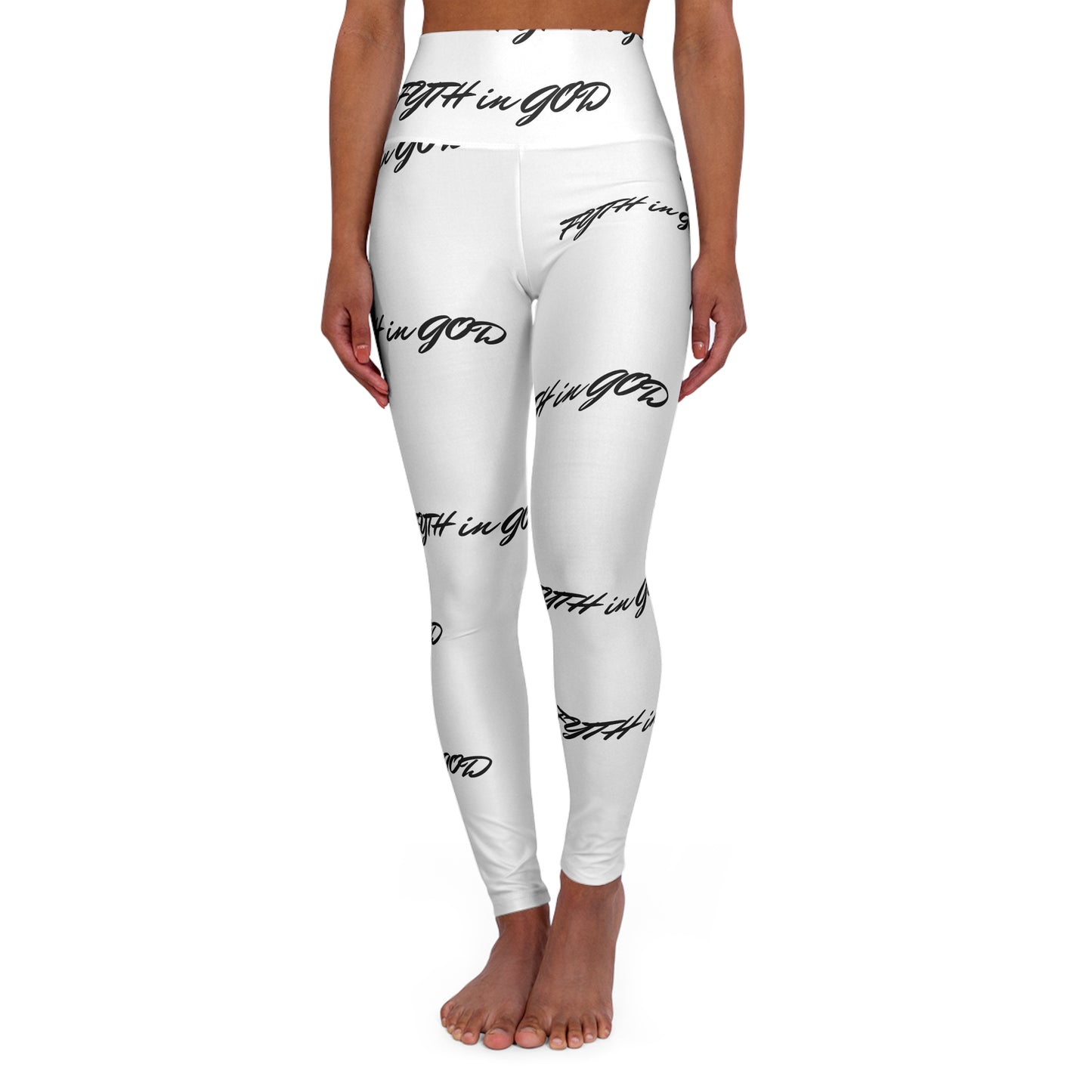 White High Waisted Yoga Leggings (FYTH)