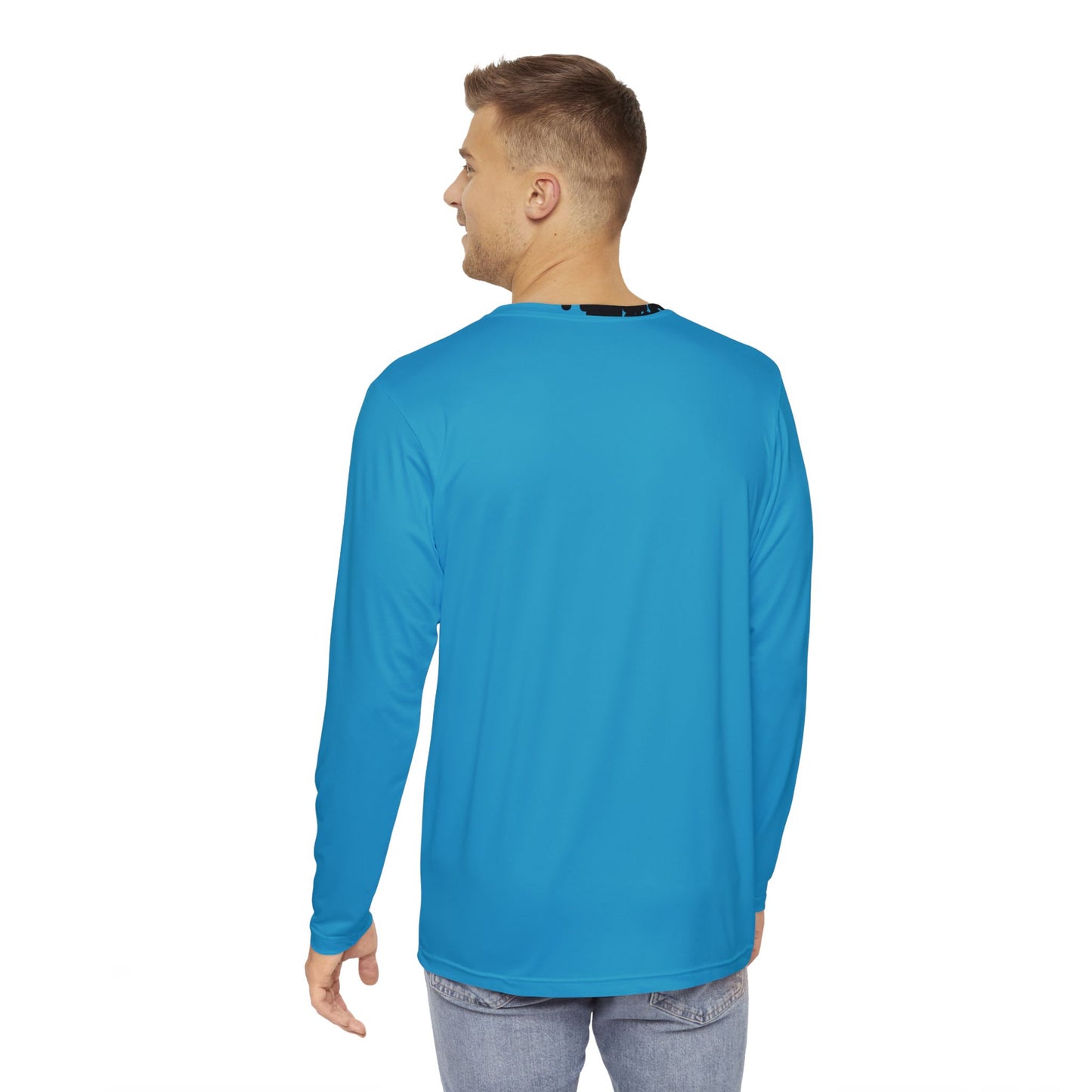 Blue Men's Long Sleeve Shirt (FYTH)