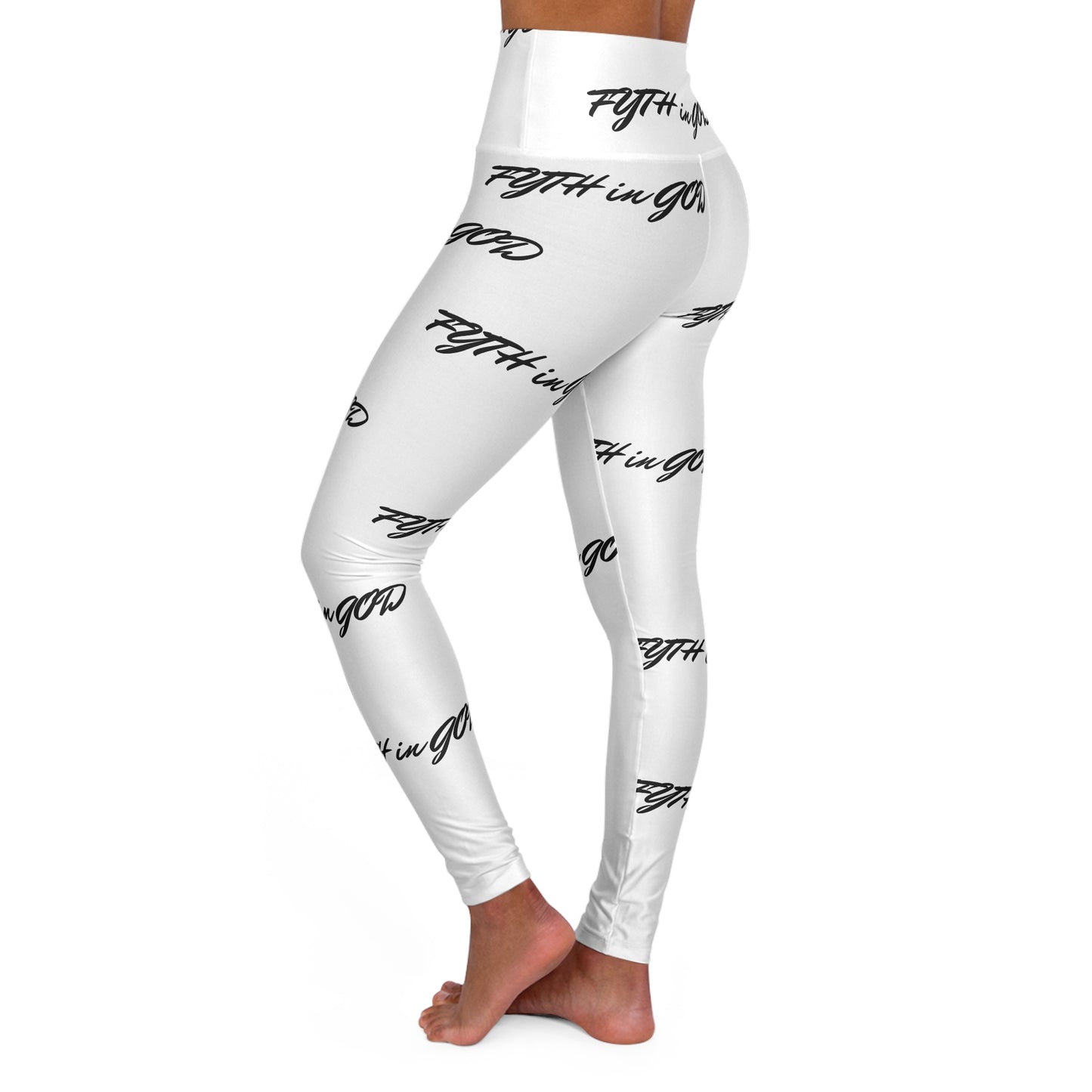 White High Waisted Yoga Leggings (FYTH)