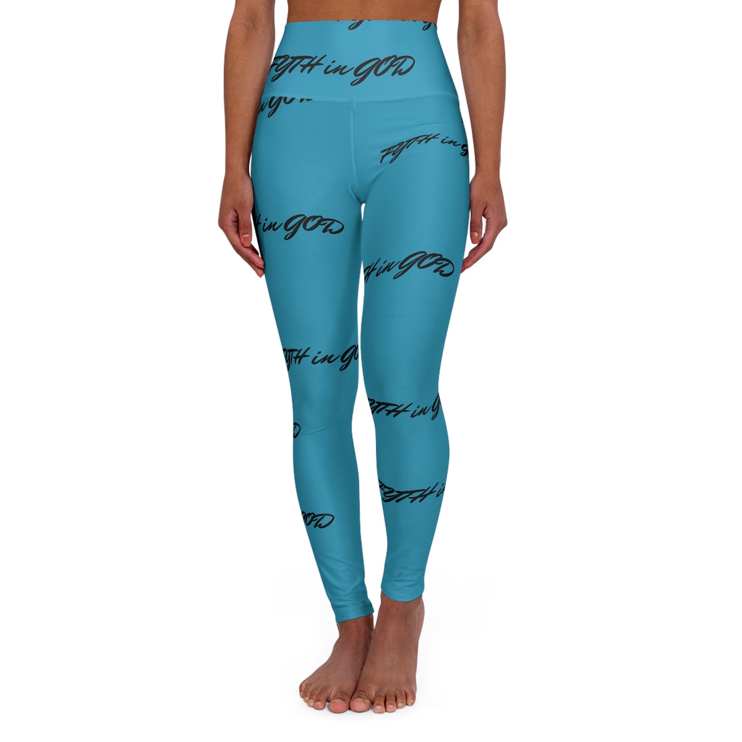 Blue High Waisted Yoga Leggings (FYTH)