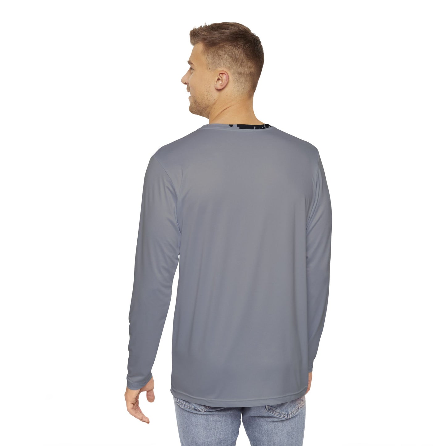 Gray Men's Long Sleeve Shirt (FYTH)