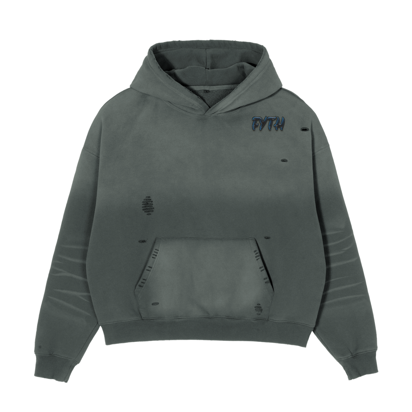 FYTH Frayed Sunfade Boxy Hoodie