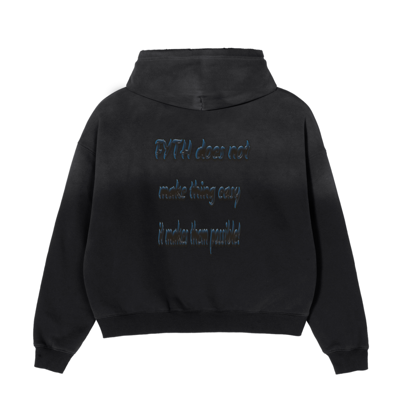 FYTH Frayed Sunfade Boxy Hoodie